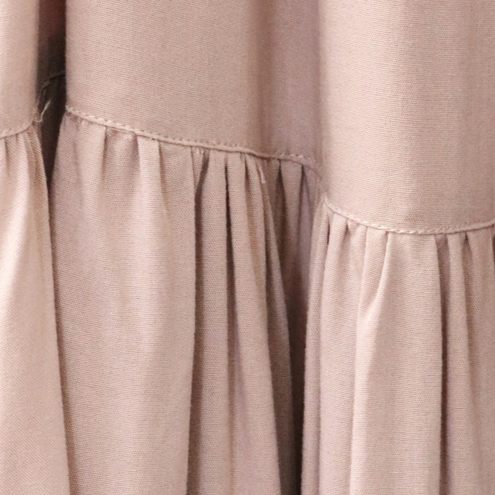 【OUTLET】スリットギャザーロングワンピース