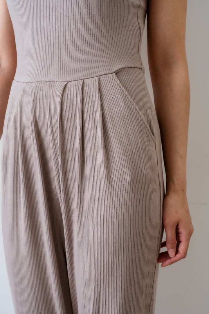 リブ編みくすみオールインワン 2785