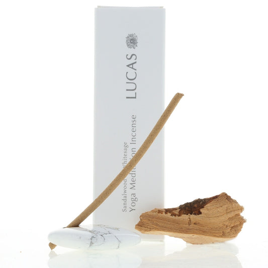 サンダルウッド(白檀)&ホワイトセージ インセンス (ヨガ・瞑想用 浄化香) 【スティックタイプ】