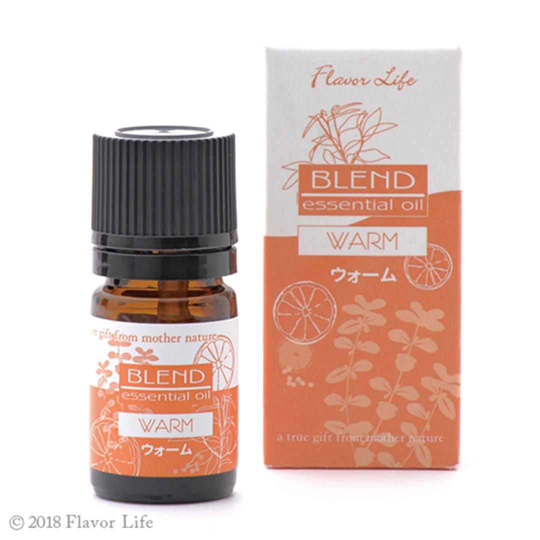 ブレンドエッセンシャルオイル |ウォーム | 柑橘 | シナモン | 血行促進| リフレッシュ | アロマオイル | ディフューザー | 精油 | リラックス | Flavorlife|LIFE TUNING DAYS(ライフチューニングデイズ)|