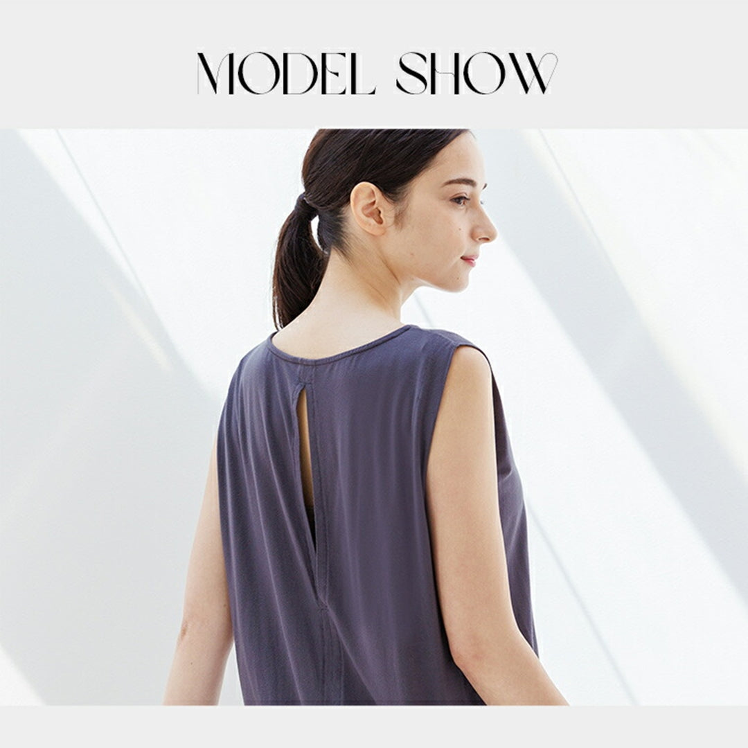 ロング丈トップス|leeche036|ネイビー|タンクトップ|スポーツウェア|ヨガウェア|ヨガ|ピラティス|Lee.che (リーチェ) |LIFE TUNING DAYS(ライフチューニングデイズ)|