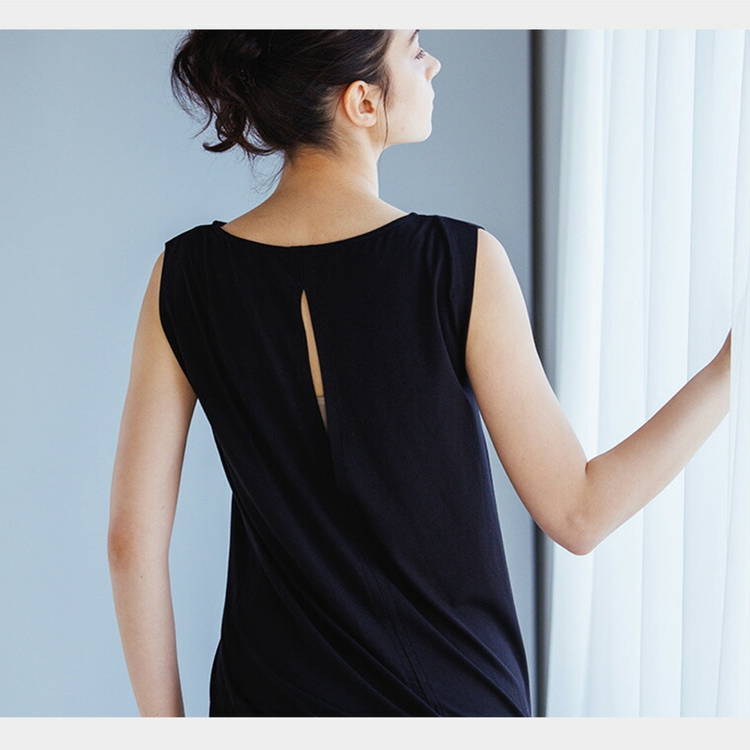 ロング丈トップス|leeche036|ブラック|タンクトップ|スポーツウェア|ヨガウェア|ヨガ|ピラティス|Lee.che (リーチェ) |LIFE TUNING DAYS(ライフチューニングデイズ)|