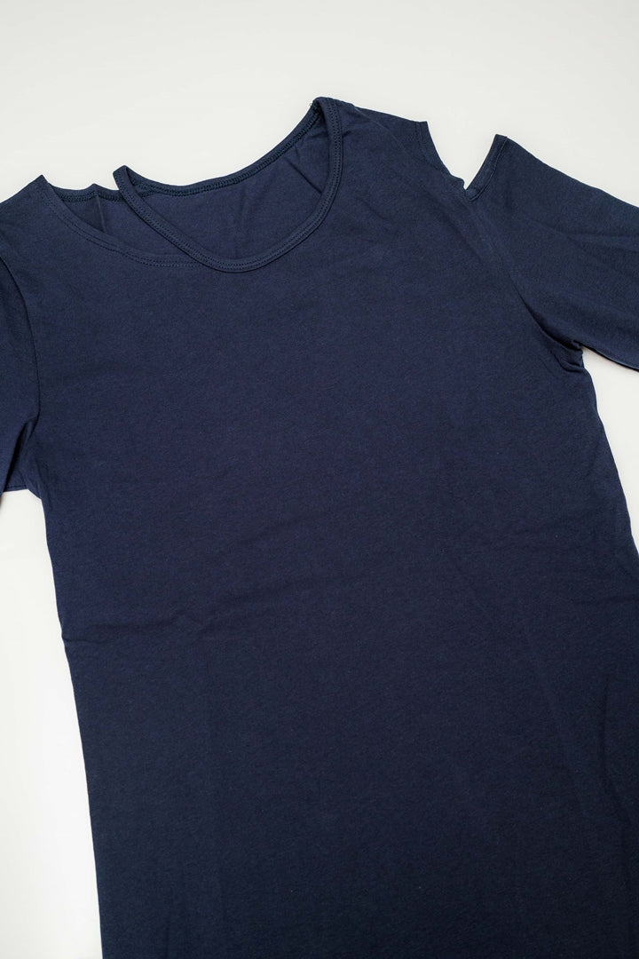 オーガニックコットンネックシェイプTシャツ|ロゴT|ヨガ|ヨガウェア|ピラティス|エレガント|アラフォー|水陸両用|UVカット|MILLEBACI(ミレバーチ)|LIFE TUNING DAYS(ライフチューニングデイズ)|