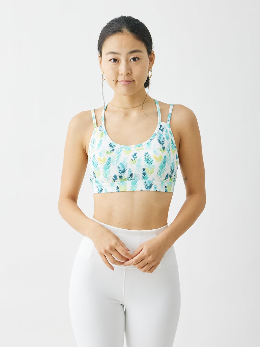 フェザー柄ブラトップ