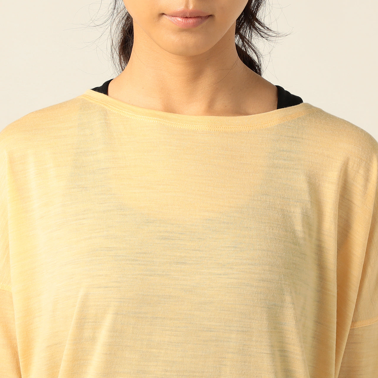 W JP YOGA LOOSE TEE LS