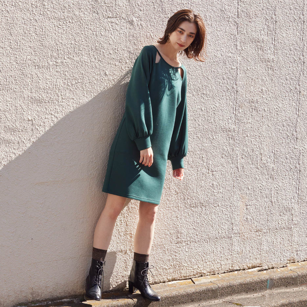 【OUTLET】パウダータッチワンピース