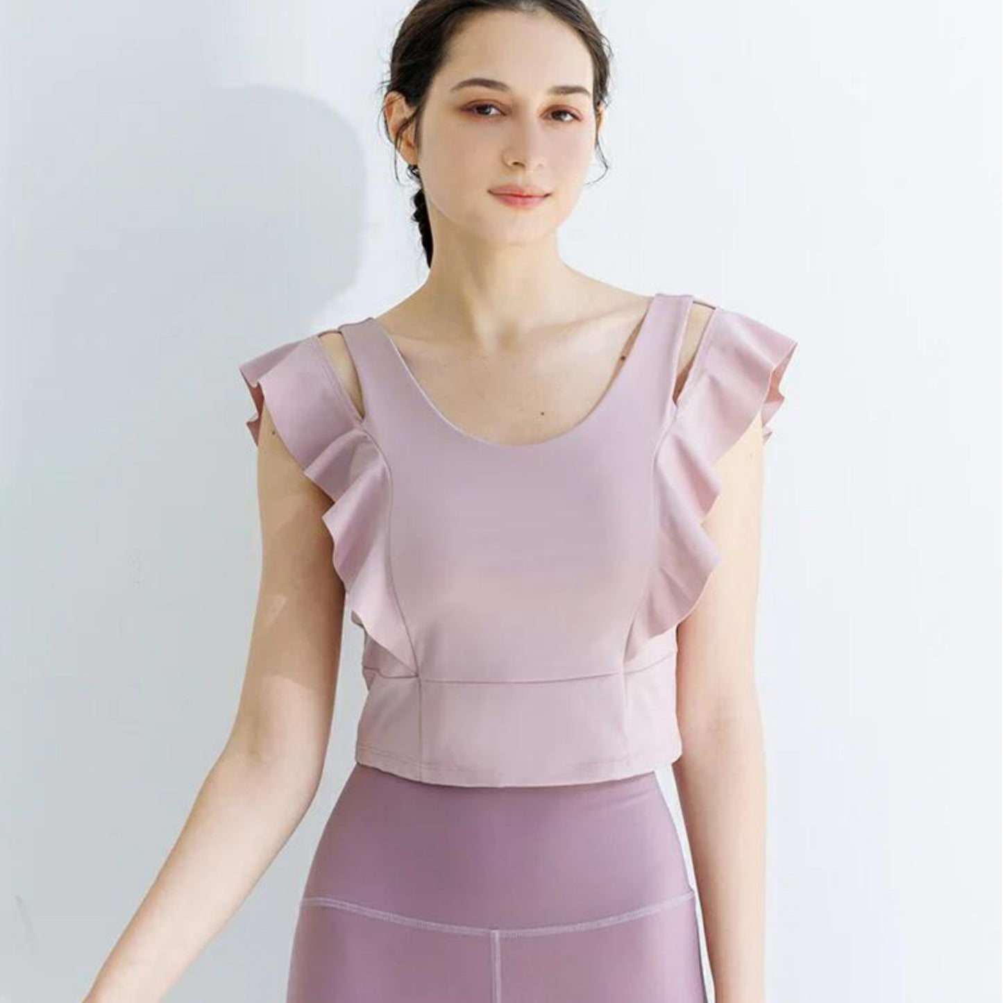 カップ付きトップスleeche032|ブラトップ|ピンク|トップス|ヨガ|フィットネス|おしゃれ|かわいい|Lee.che (リーチェ) |LIFE TUNING DAYS(ライフチューニングデイズ)|