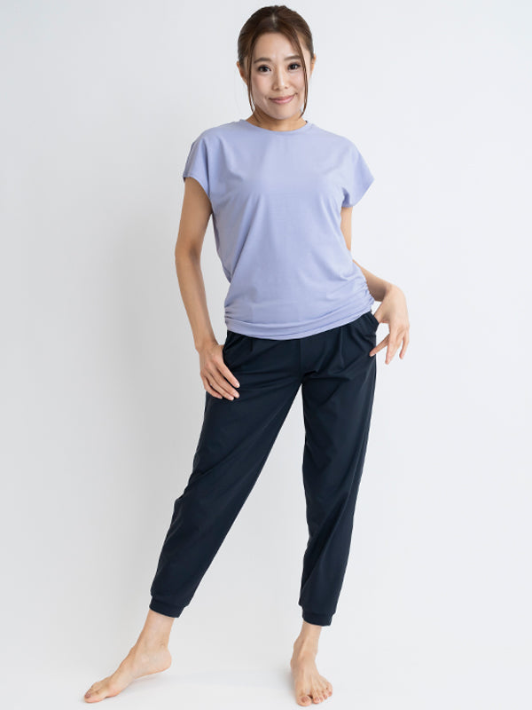 |ワンタックパンツ|パンツ|無地|ブラック|ヨガウェア|フィットネス|普段使い|Thetis Yoga Dress(テティスヨガドレス)|LIFE TUNING DAYS(ライフチューニングデイズ)|
