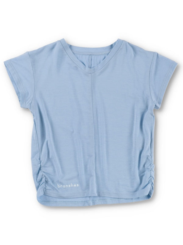【YOGA/ヨガ】脇ギャザー半袖Tシャツ