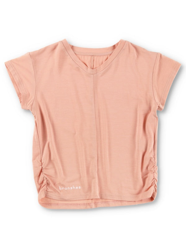 【YOGA/ヨガ】脇ギャザー半袖Tシャツ