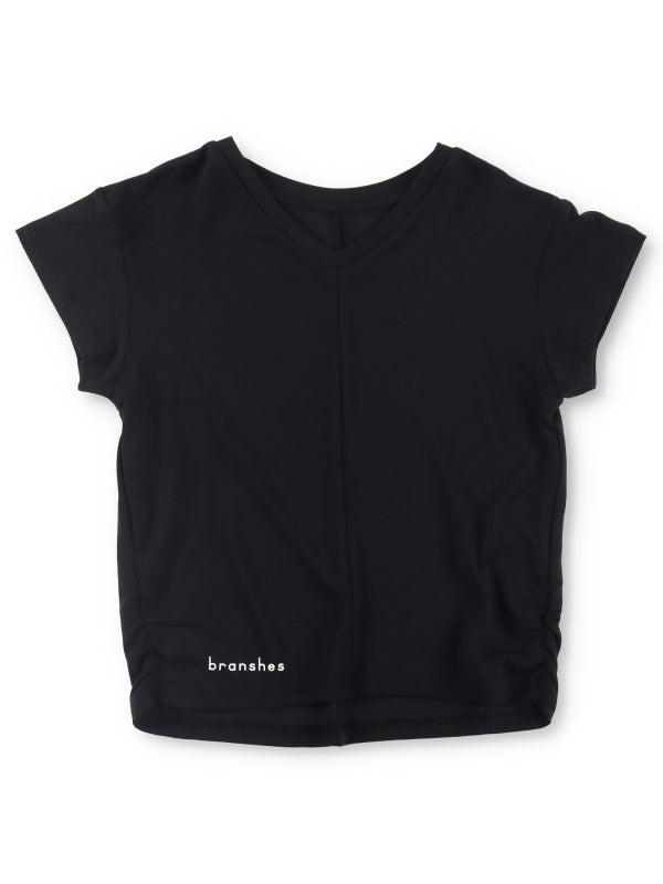 【YOGA/ヨガ】脇ギャザー半袖Tシャツ