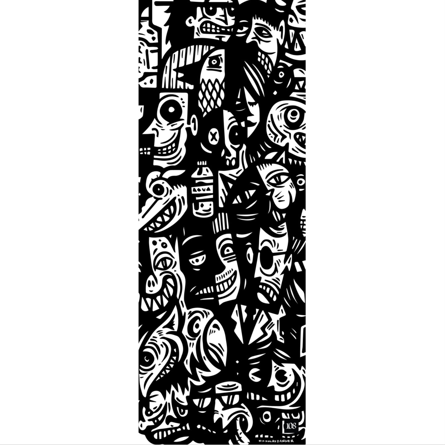 danger By Nicholas｜ヨガマット｜天然ゴム｜合成スウェード｜大きめ｜おしゃれ｜個性的｜アート｜108.tokyo（ワンオーエイト.トウキョウ ）｜LIFE TUNING DAYS（ライフチューニングデイズ）