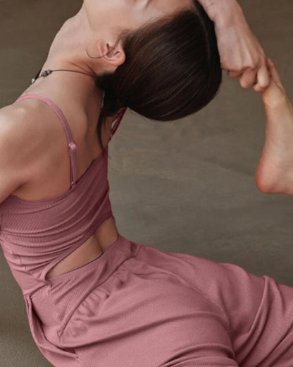 リブ編みくすみオールインワン 2785