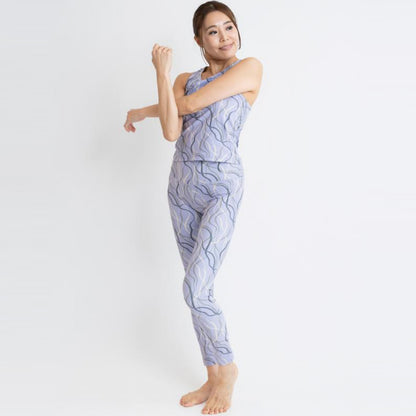 リボンキャミ｜ライラック｜柄｜ヨガ｜ホットヨガ｜カップ付き｜水陸両用｜プリント｜大人｜速乾｜Thetis Yoga Dress（テティスヨガドレス）｜LIFE TUNING DAYS（ライフチューニングデイズ）
