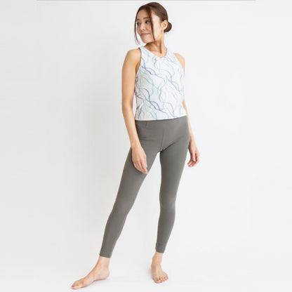 リボンキャミ｜プラチナ｜柄｜ヨガ｜ホットヨガ｜カップ付き｜水陸両用｜プリント｜大人｜速乾｜Thetis Yoga Dress（テティスヨガドレス）｜LIFE TUNING DAYS（ライフチューニングデイズ）