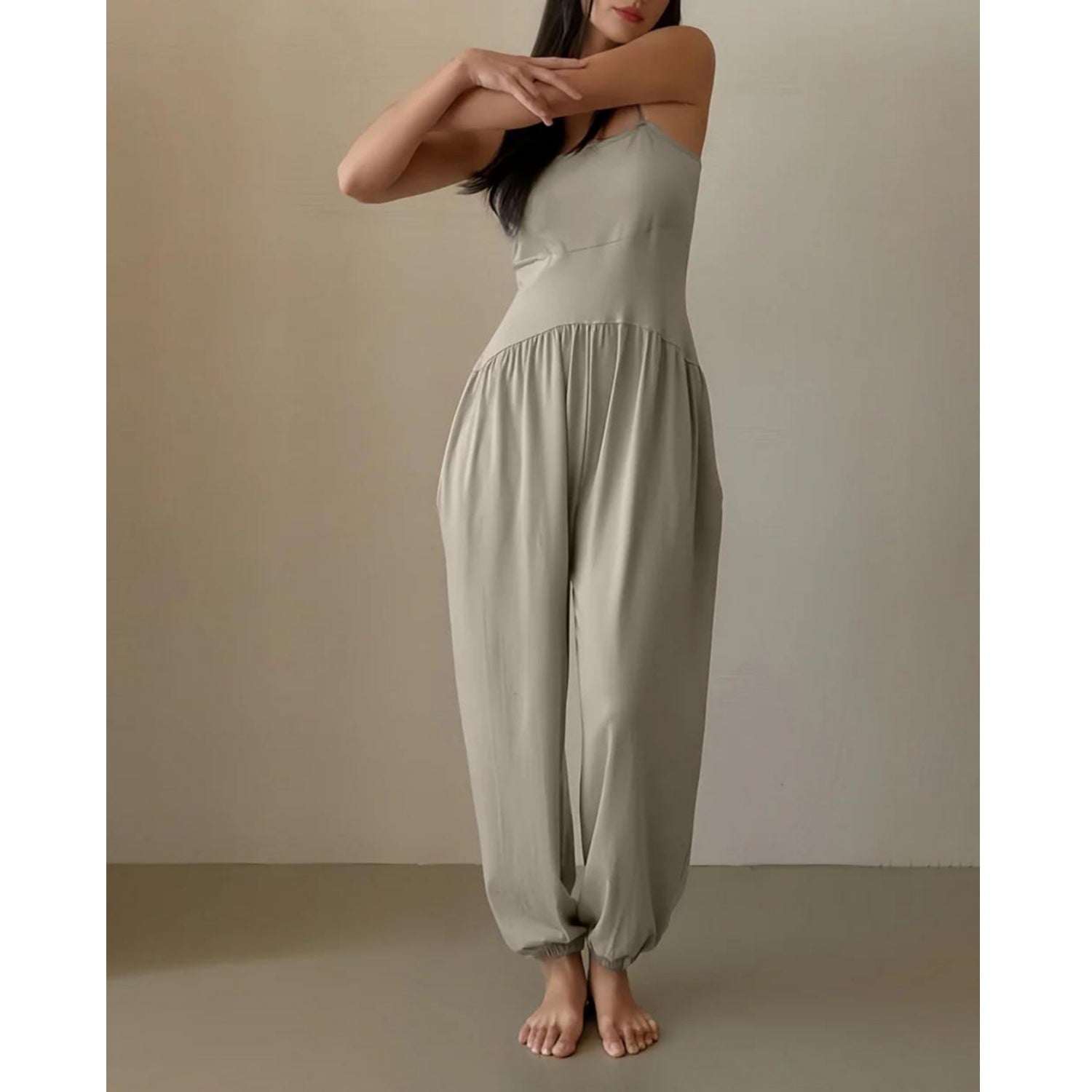 バルーンタックヨガオールインワン  ｜3465｜ゆったり｜ギャザー｜かわいい｜ライフチューニングデイズ｜undigi（アンデジ）｜LIFE TUNING DAYS（ライフチューニングデイズ）