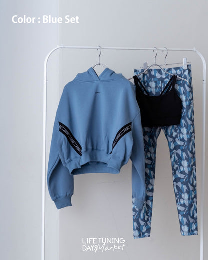 ACTIVE SET-1 | ALOALO×seest-Set (Hoodie×Bratop×Leggings)