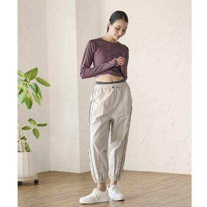 カシュクール長袖Tシャツ｜パープル｜無地｜UVカット｜無地｜シンプル｜ヨガ｜ピラティス｜長袖トップス｜おしゃれ｜ALOALO（アロアロ）｜LIFE TUNING DAYS（ライフチューニングデイズ）｜