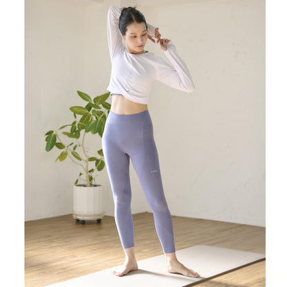 カシュクール長袖Tシャツ｜ホワイト｜無地｜UVカット｜無地｜シンプル｜ヨガ｜ピラティス｜長袖トップス｜おしゃれ｜ALOALO（アロアロ）｜LIFE TUNING DAYS（ライフチューニングデイズ）｜