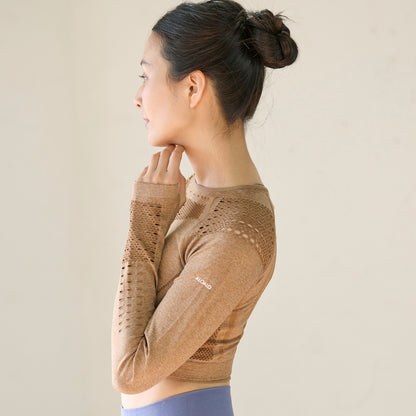 TUNING DAYS｜ライフチューニングデイズ｜LTD｜ヨガ｜ピラティス｜ウェア｜長袖トップス｜おしゃれ｜ブラウン