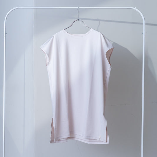 フレンチスリーブTシャツ｜N225Z103｜アイボリー｜Tシャツ｜リサイクルポリウレタン｜生分解性ポリエステル｜ヨガトップ｜環境にやさしい｜Nercocia.(ネルコッチャ)｜LIFE TUNING DAYS（ライフチューニングデイズ）｜