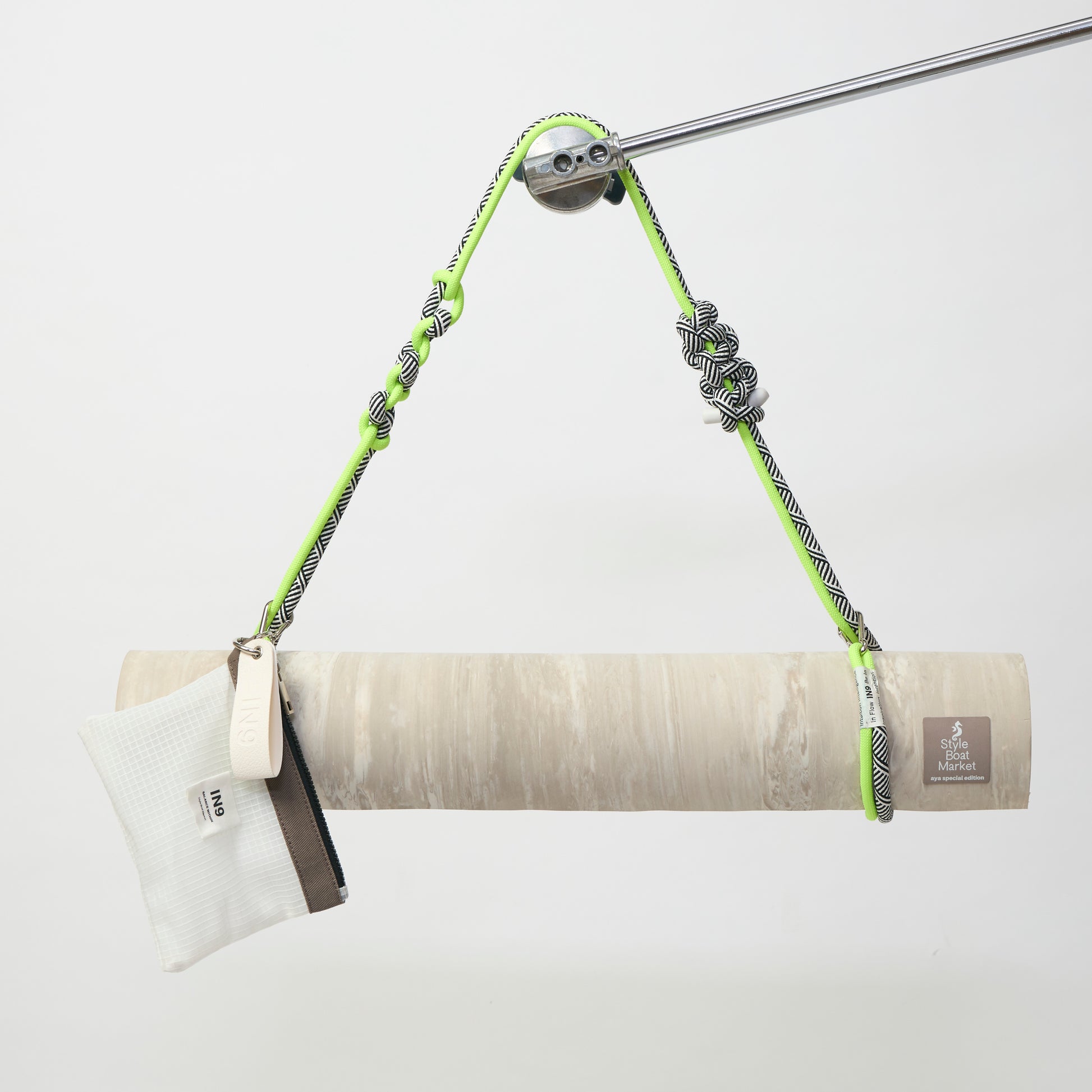 ポーチ付きパラコードテープストラップ｜Paracord Yoga Strap with Pouch｜サコッシュ｜マットケース｜ヨガマット｜ピラティスマット｜ヨガストラップ｜スタイルボート｜スタイルボートマーケット｜style boat market｜ライフチューニングデイズ｜LIFE TUNING DAYS｜LTD