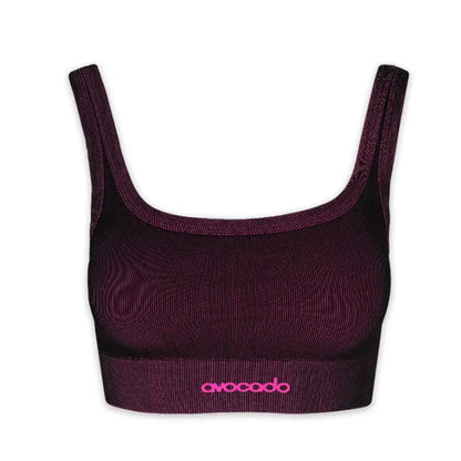 Kali Scoop Bra｜AVOCADO｜センシルナイロン｜フューシャパープル｜ストライプ｜ブラトップ｜ヨガ｜ピラティス｜おしゃれ｜108.tokyo（ワンオーエイト.トウキョウ ）｜LIFE TUNING DAYS（ライフチューニングデイズ）