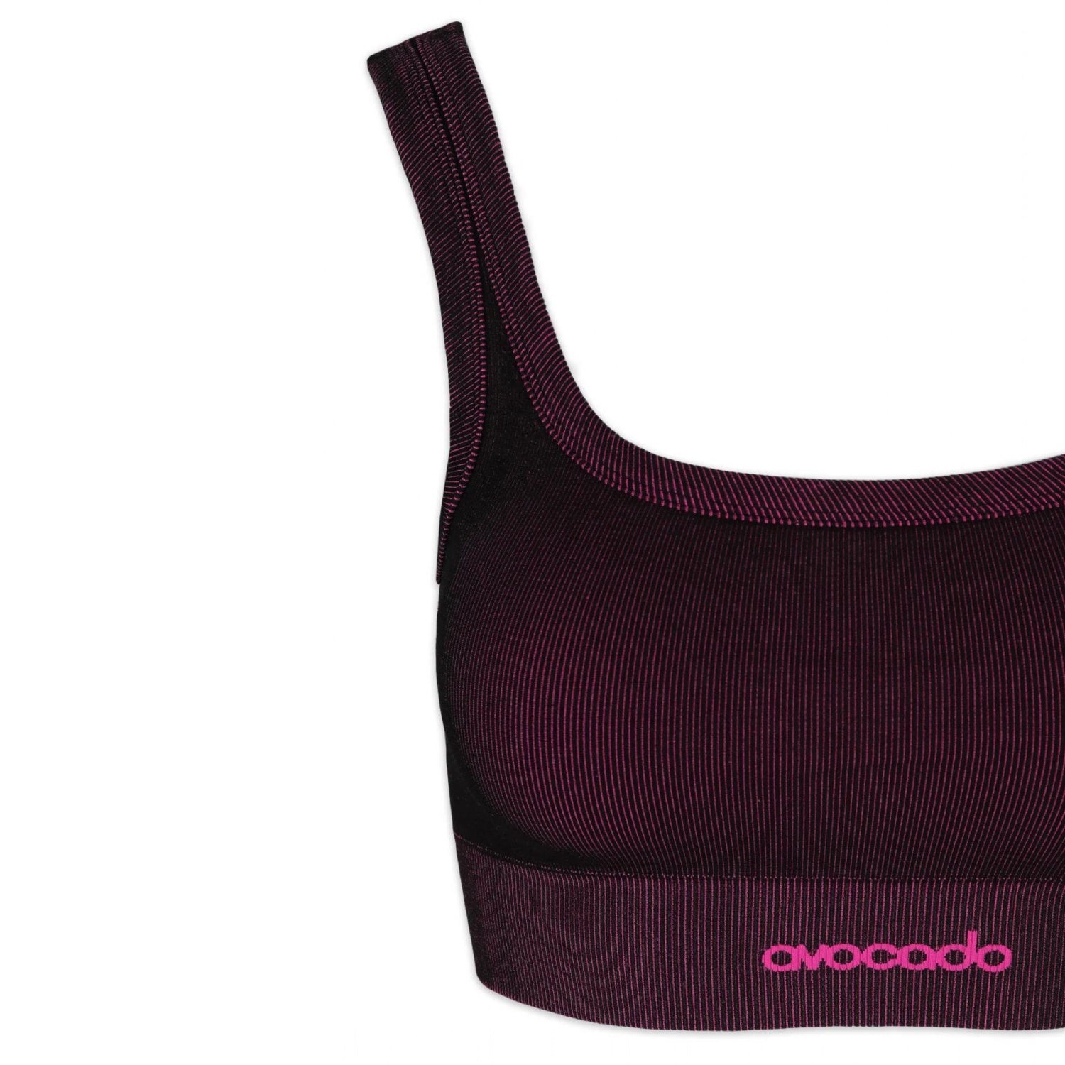 Kali Scoop Bra｜AVOCADO｜センシルナイロン｜フューシャパープル｜ストライプ｜ブラトップ｜ヨガ｜ピラティス｜おしゃれ｜108.tokyo（ワンオーエイト.トウキョウ ）｜LIFE TUNING DAYS（ライフチューニングデイズ）