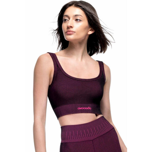 Kali Scoop Bra｜AVOCADO｜センシルナイロン｜フューシャパープル｜ストライプ｜ブラトップ｜ヨガ｜ピラティス｜おしゃれ｜108.tokyo（ワンオーエイト.トウキョウ ）｜LIFE TUNING DAYS（ライフチューニングデイズ）