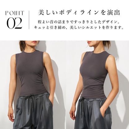 カップ付トップス｜t420｜タンクトップ｜スポーツウェア｜ヨガウェア｜ヨガ｜ピラティス｜Lee.che (リーチェ) ｜LIFE TUNING DAYS（ライフチューニングデイズ）｜