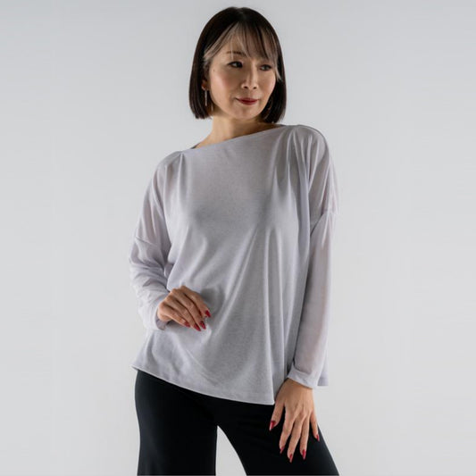 シア―ワイドTシャツ｜ダンスウェア｜ヨガウェア｜透ける｜ゆったり｜長袖｜ドロップスリーブ｜テアダンスアンドラディアンス｜thea DANCE & RADIANCE｜ライフチューニングデイズ｜LIFE TUNING DAYS