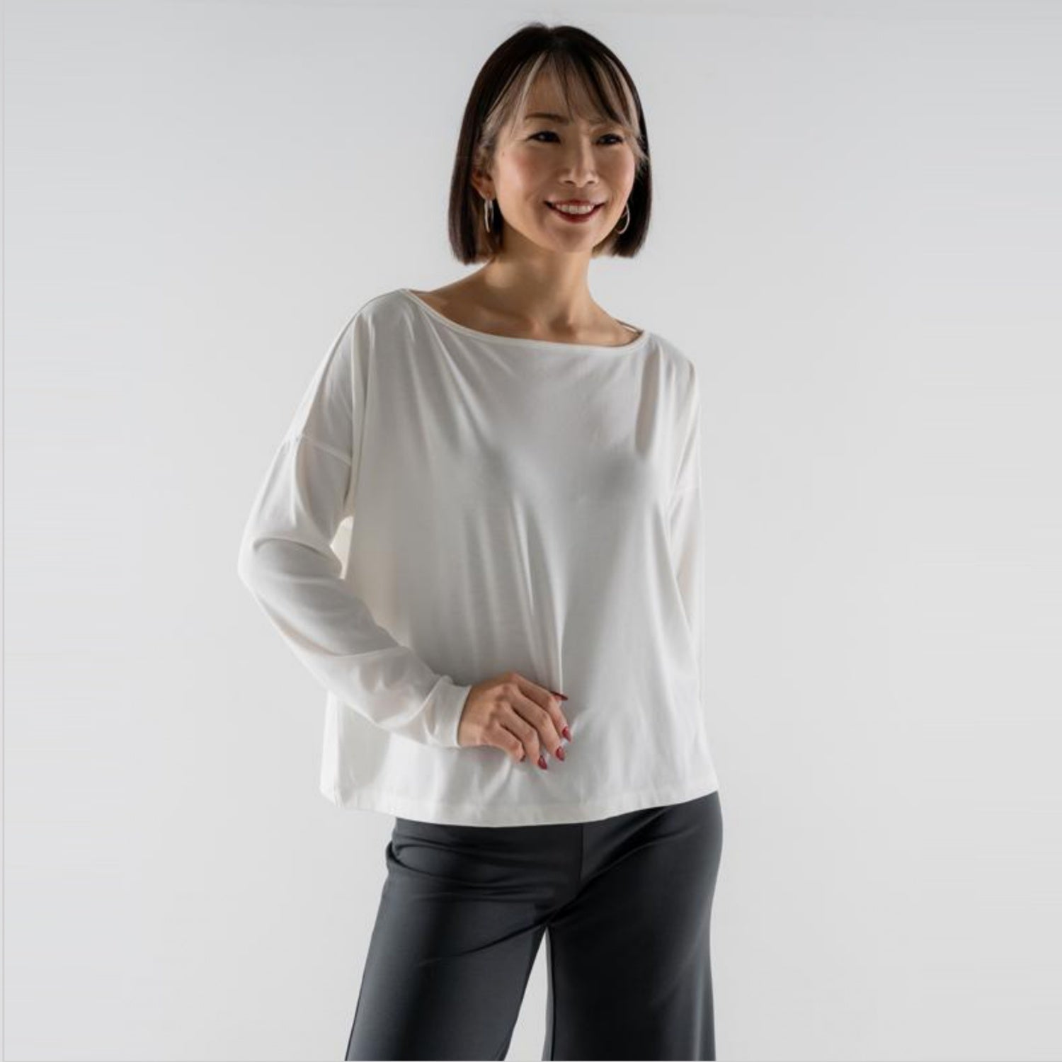 ハーフシアートップ｜ダンスウェア｜ヨガウェア｜ジャズダンス｜切り替え｜長袖Tシャツ｜テアダンスアンドラディアンス｜thea DANCE & RADIANCE｜ライフチューニングデイズ｜LIFE TUNING DAYS