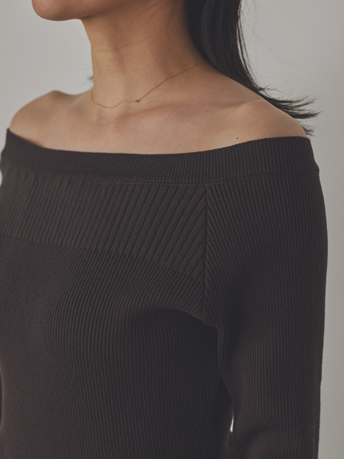 白百合（しらゆり）リブニットトップス