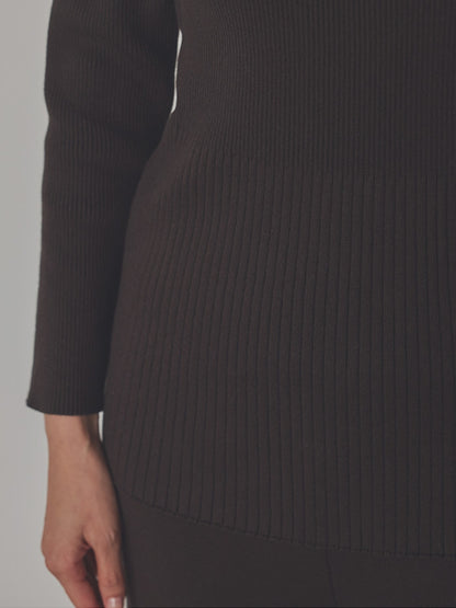 白百合（しらゆり）リブニットトップス