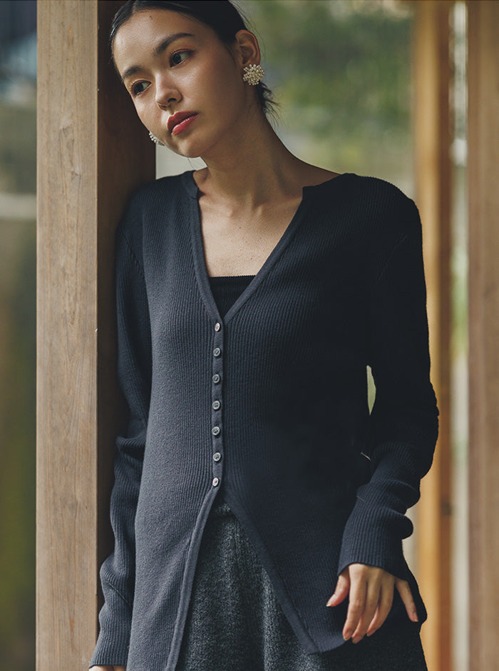 山茶花（さざんか） オーガニックコットン ニットカーディガン