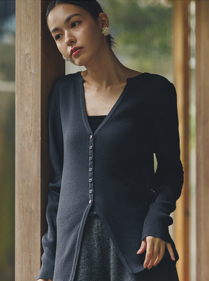 山茶花（さざんか） オーガニックコットン ニットカーディガン