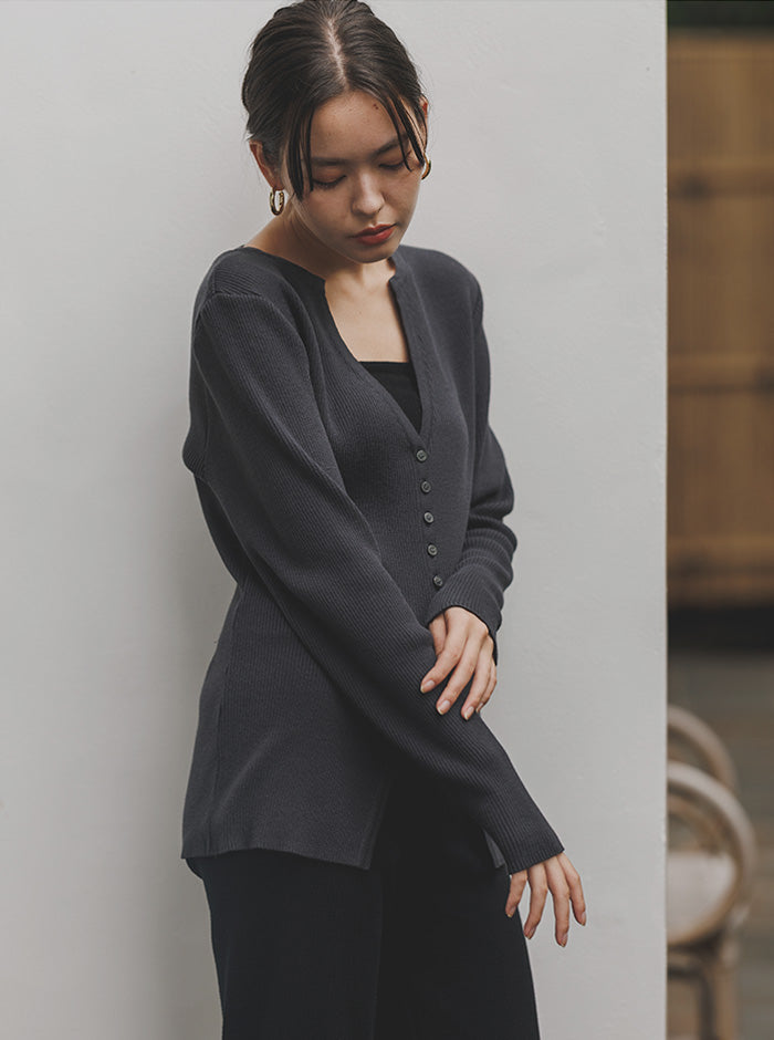 山茶花（さざんか） オーガニックコットン ニットカーディガン