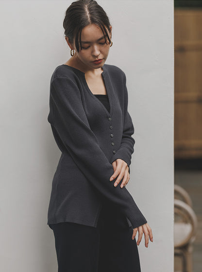 山茶花（さざんか） オーガニックコットン ニットカーディガン