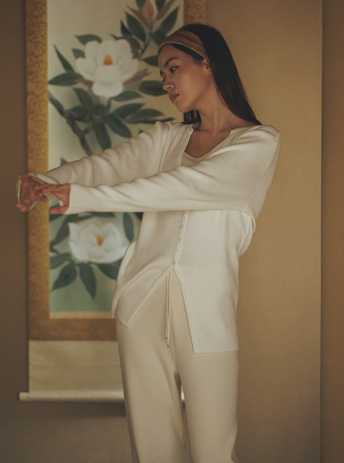 山茶花（さざんか） オーガニックコットン ニットカーディガン