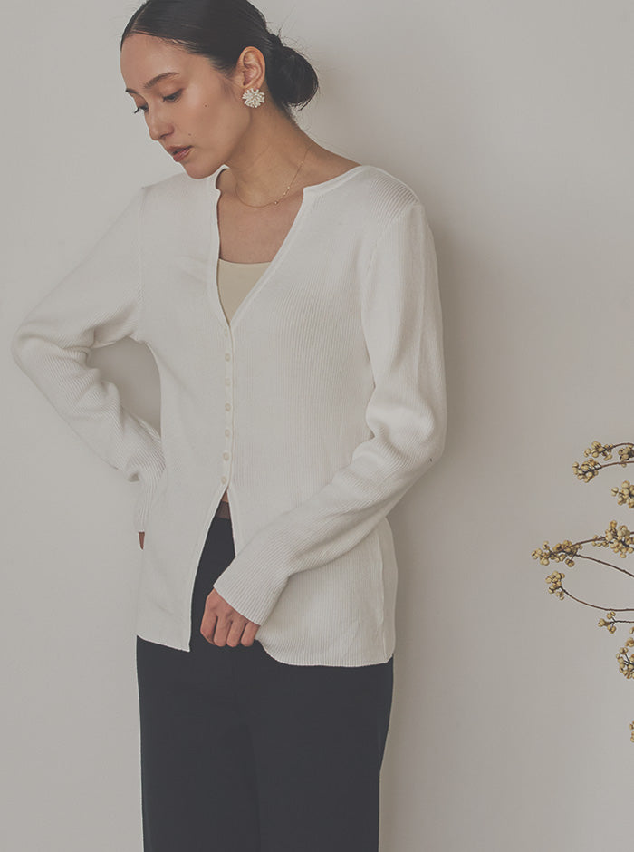 山茶花（さざんか） オーガニックコットン ニットカーディガン