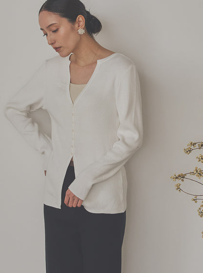 山茶花（さざんか） オーガニックコットン ニットカーディガン