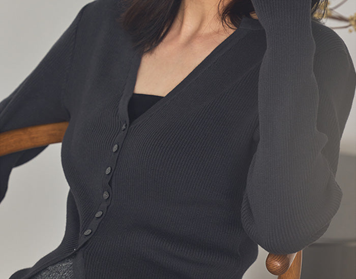 山茶花（さざんか） オーガニックコットン ニットカーディガン