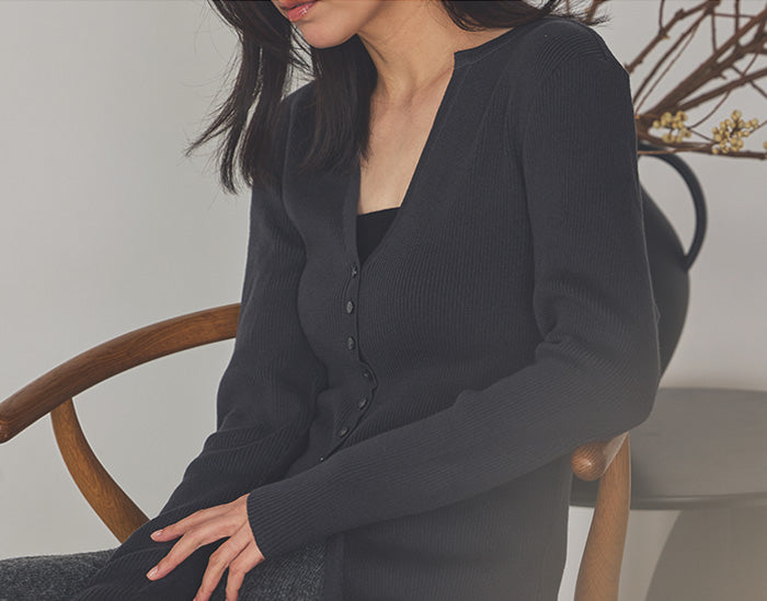 山茶花（さざんか） オーガニックコットン ニットカーディガン