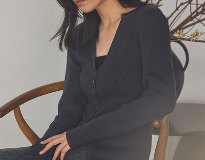 山茶花（さざんか） オーガニックコットン ニットカーディガン