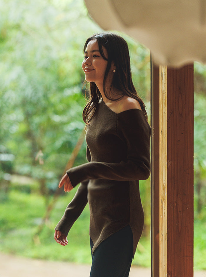 椿（つばき） オーガニックコットン ニットプルオーバー