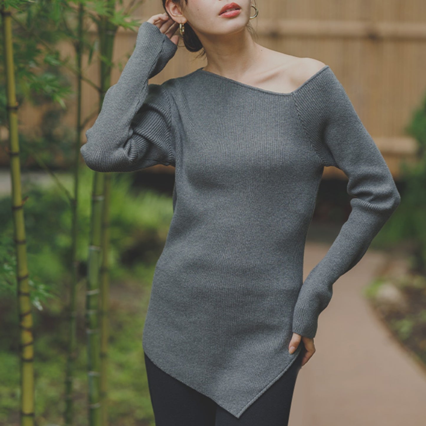 椿（つばき） オーガニックコットン ニットプルオーバー