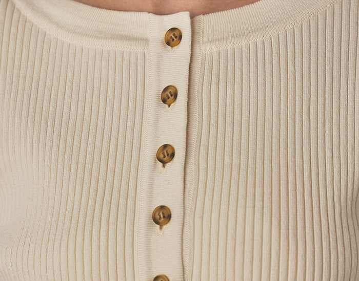 寒椿（かんつばき）オーガニックコットン リブニットプルオーバー