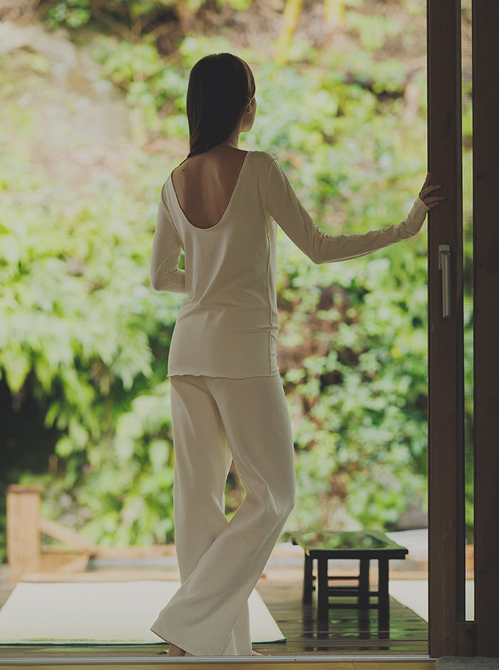 藤袴（ふじばかま） オーガニックコットンワイドパンツ