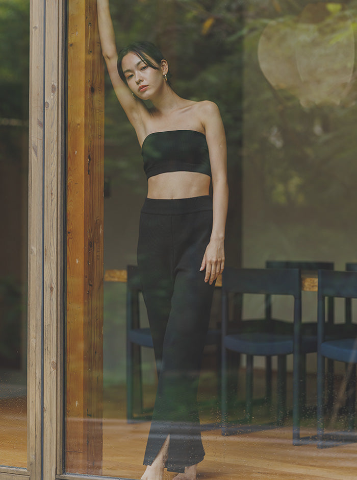 水芭蕉（みずばしょう） オーガニックコットンスリットパンツ