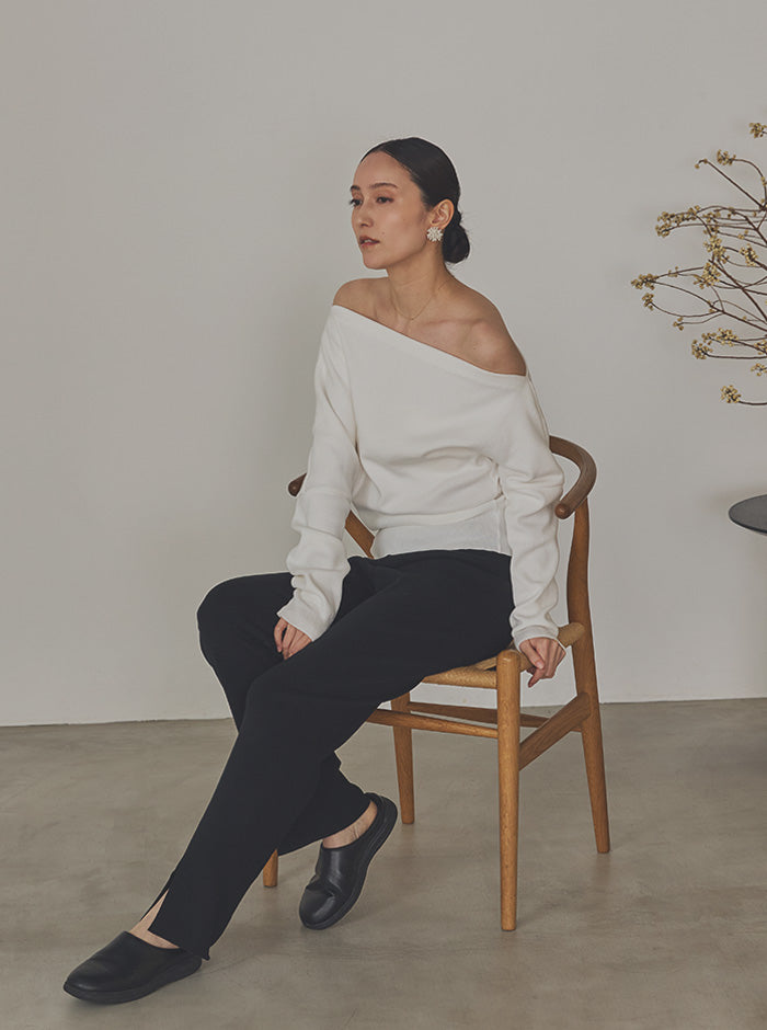 水芭蕉（みずばしょう） オーガニックコットンスリットパンツ